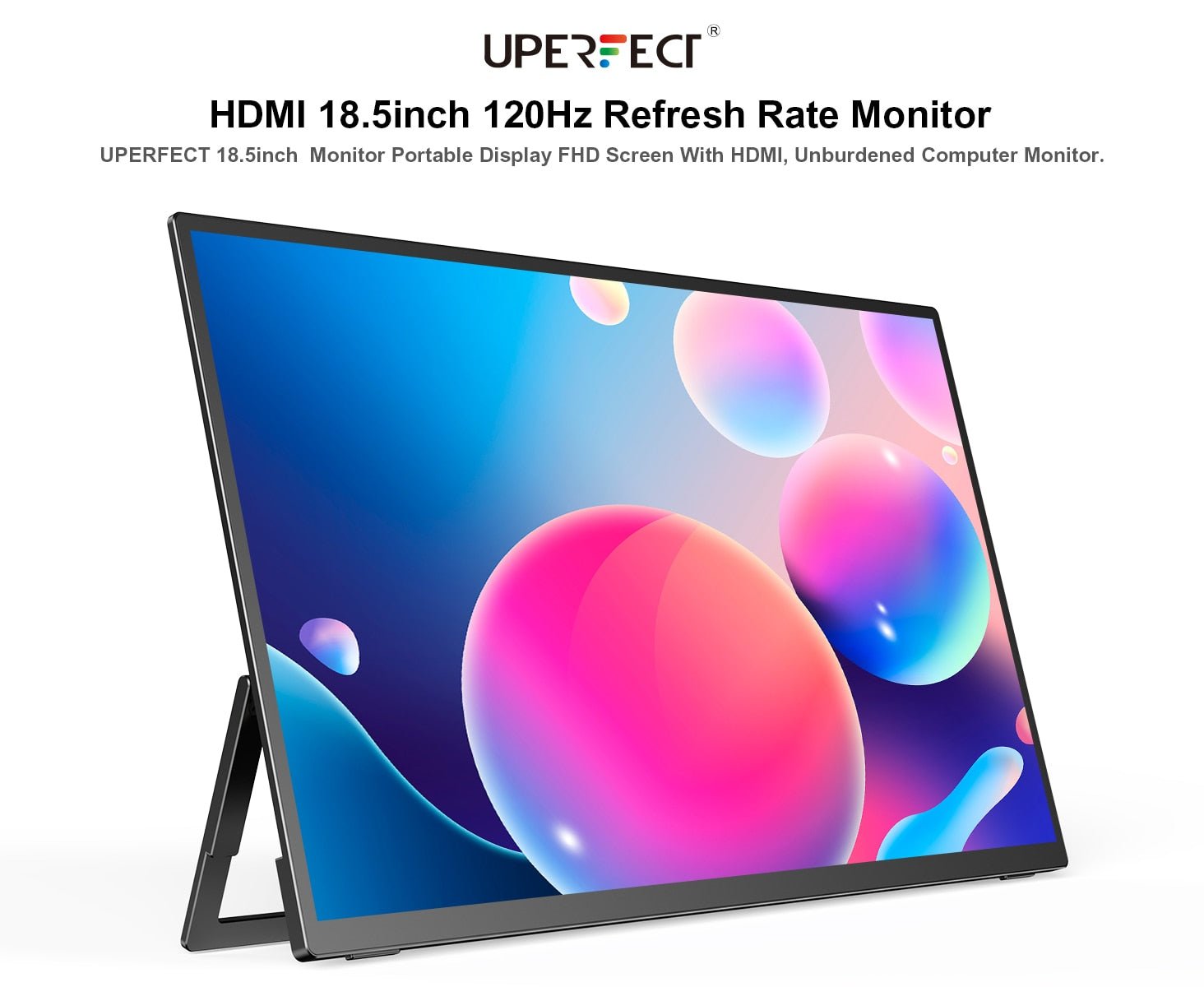UPERFECT 18.5 Inch Monitor 120HZ FHD HDR IPS Laptop Computer Gaming Display  HDMI USB C External Screen With Dual Speakers VESA