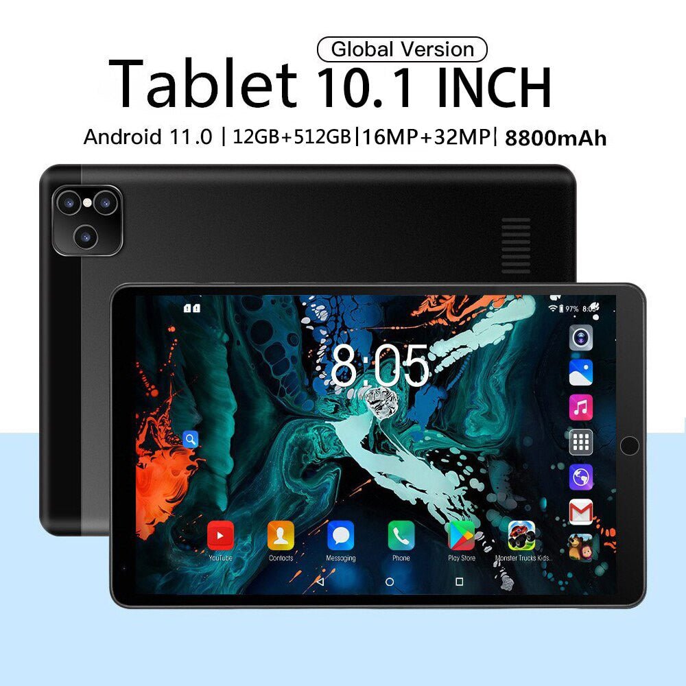 Android 12.0 12GB RAM 512GB ROM HD Screen Tablet PC – Millisecond